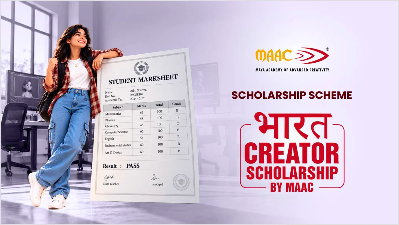 भारत Creator Scholarship Scheme by MAAC - Up to 35% Scholarship